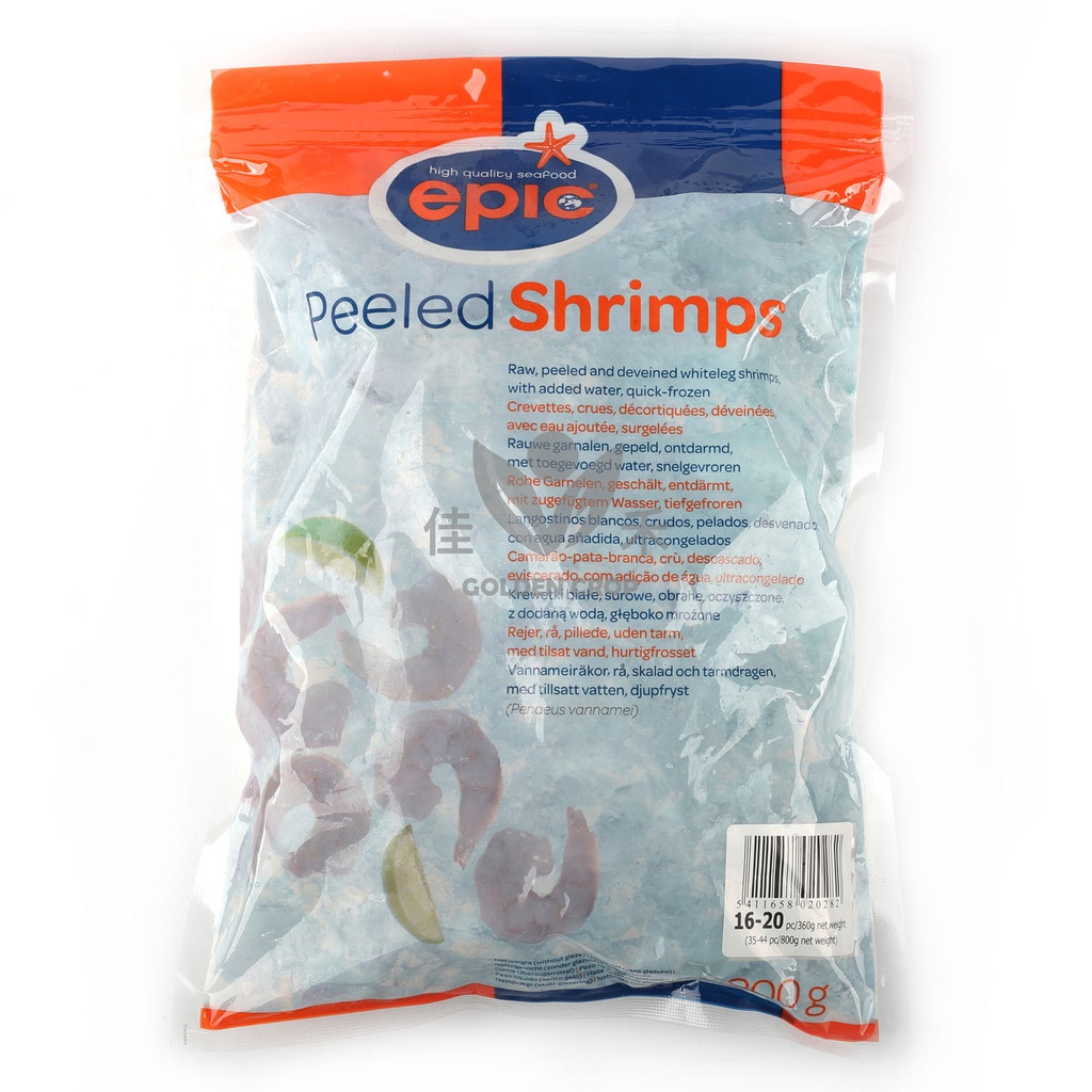 Scampi Cru Et Pelee 16/20 Epic 800gr