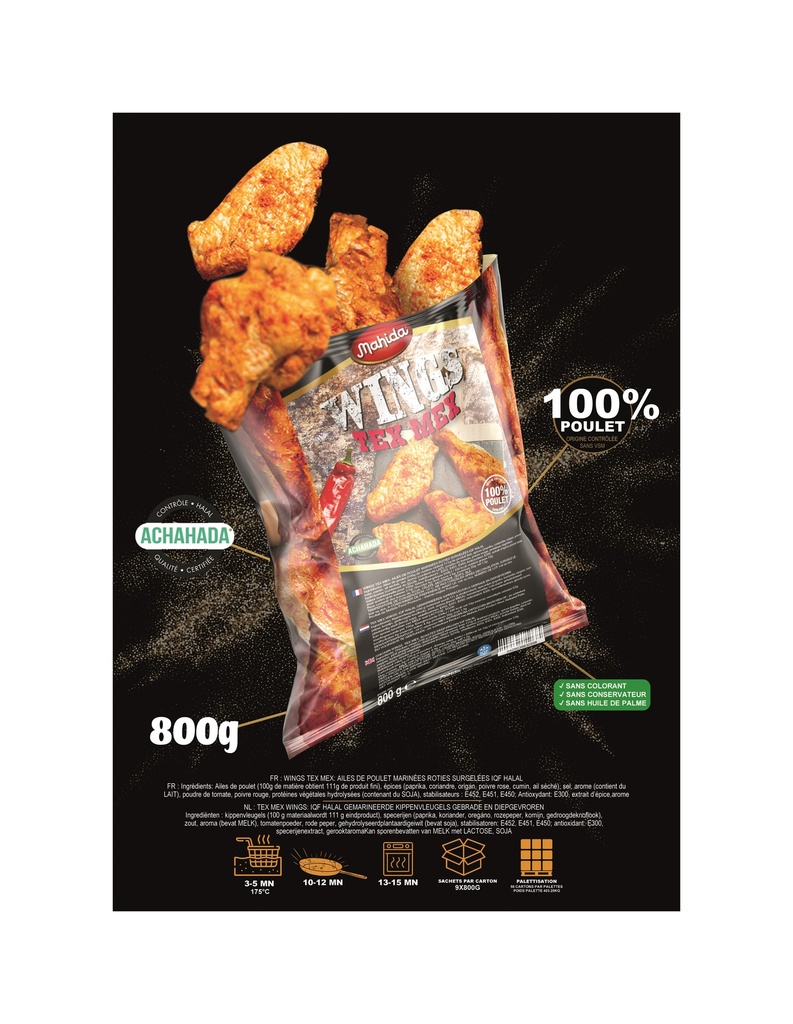 Wings Tex Mex Pro Meat - Mahida 800 gr