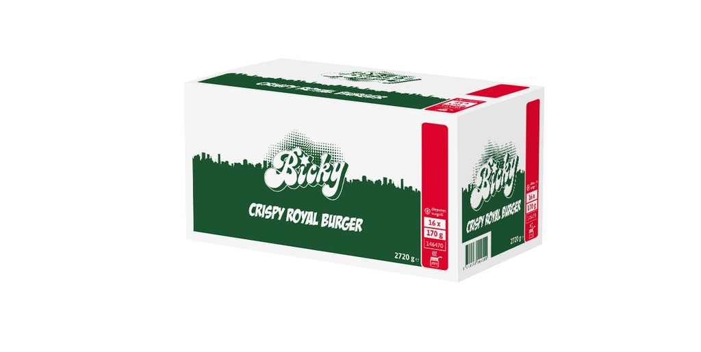 Bicky Crispy Royal Burger 16 x 170 gr