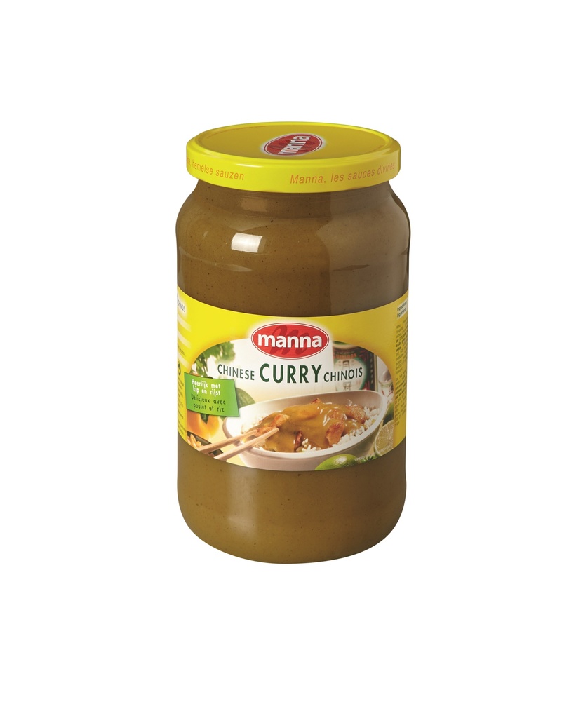 Chinese Curry Saus Warm Manna Glas 1,9 kg