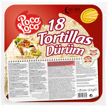 Tortillas - Durum 30 cm - Durum Compagnie 18 st