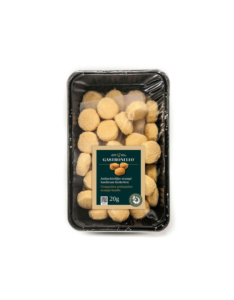 Scampi Basilicum Kroketten Gastronello 60 x 20 gr