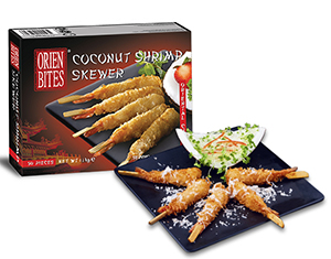 Coconut Shrimp Skewers Orien Bites 50 x 20 gr