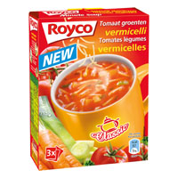 Royco Minute Soupe Tomates-Legumes Soupe + Vermicelli 20 pcs 