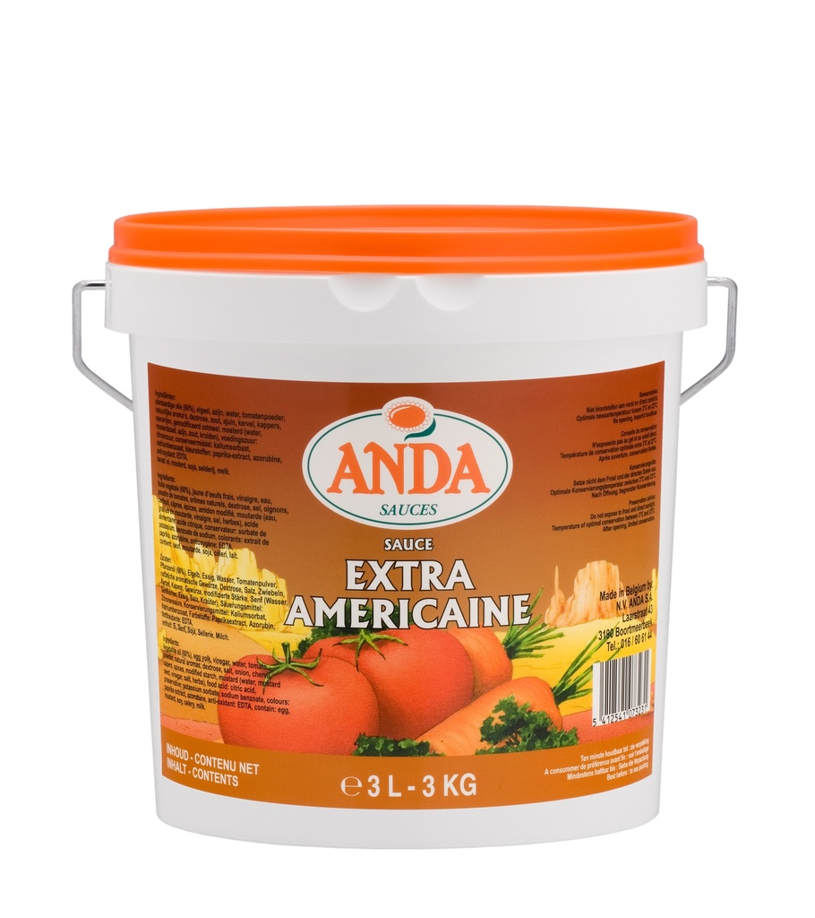 Americaanse Saus Extra Anda Emmer 3 Kg