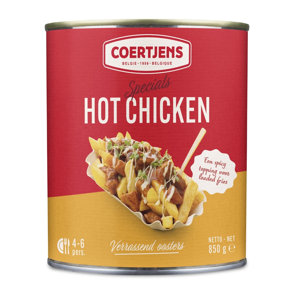 Hot Chicken Coertjens Blik 850 gr