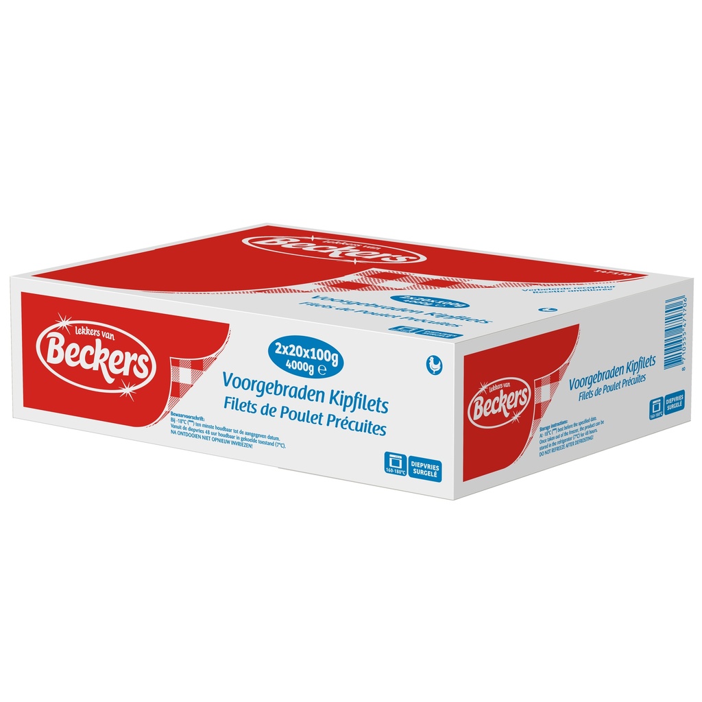 Kipfilets Voorgebraden Beckers 20 x 100 gr