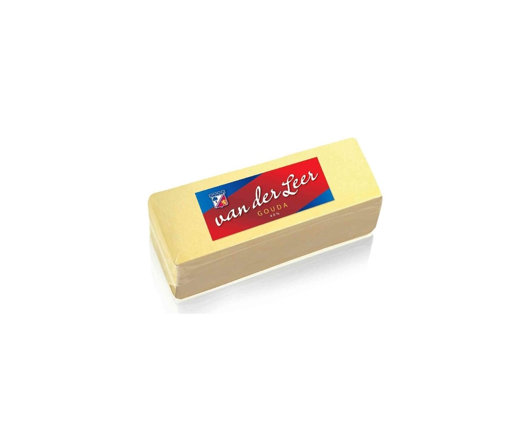 Gouda 48+ -  Hotel Blok +/- 5Kg - Van Der Leer - per kg