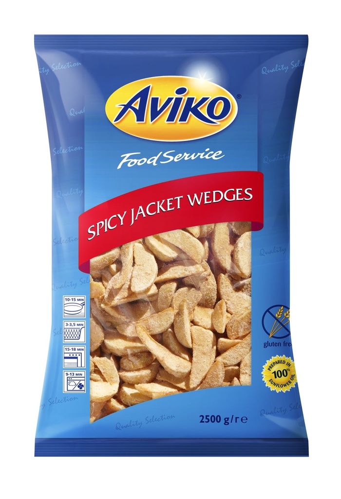 Aardappel Partjes Spicy Jacket Wedges Aviko 2,5 kg