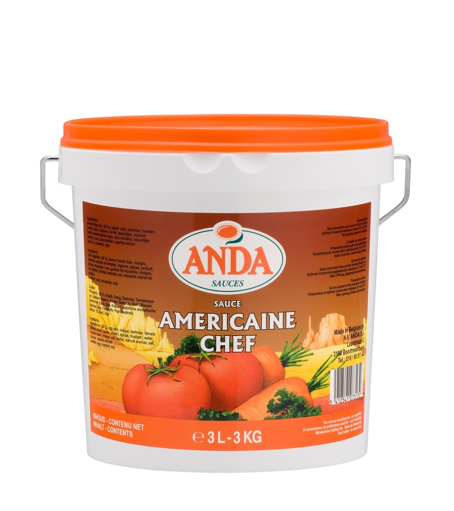 Americaanse Saus Chef Anda Emmer 3 L