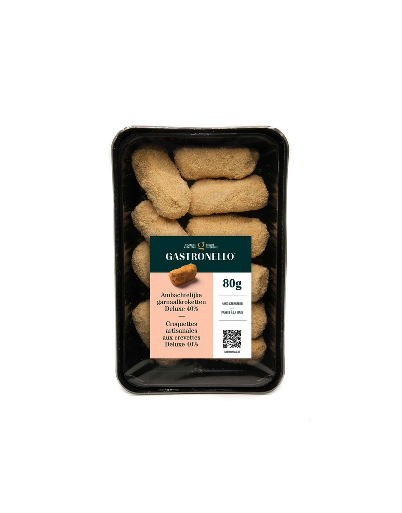 Garnaal Kroket Ambachtelijk Deluxe Panko Gastronello 10 X 80 gr