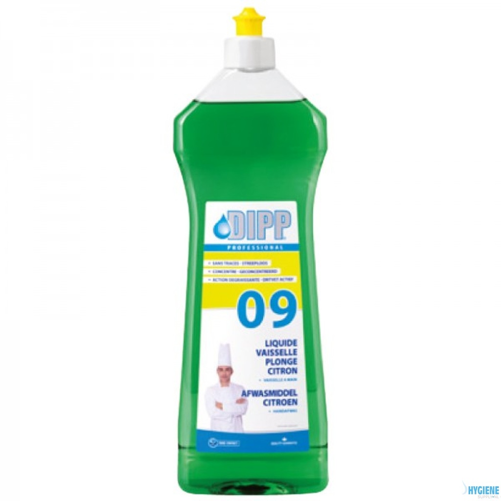 Afwasmiddel Citroen Groen Dipp (09) Fles 750 ml