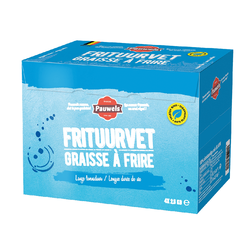 Frituurvet Blauw  Pauwels 4 X 2.5 kg