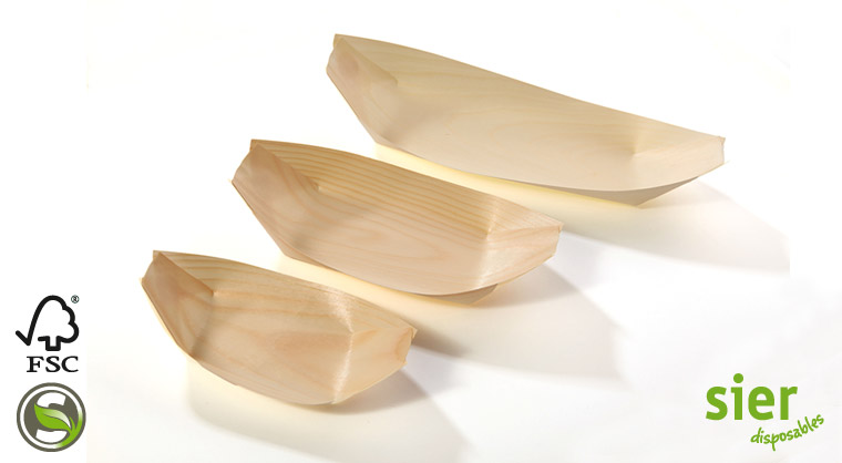 Bateau en bois  Sier 140 x 77 mm - 100 pcs