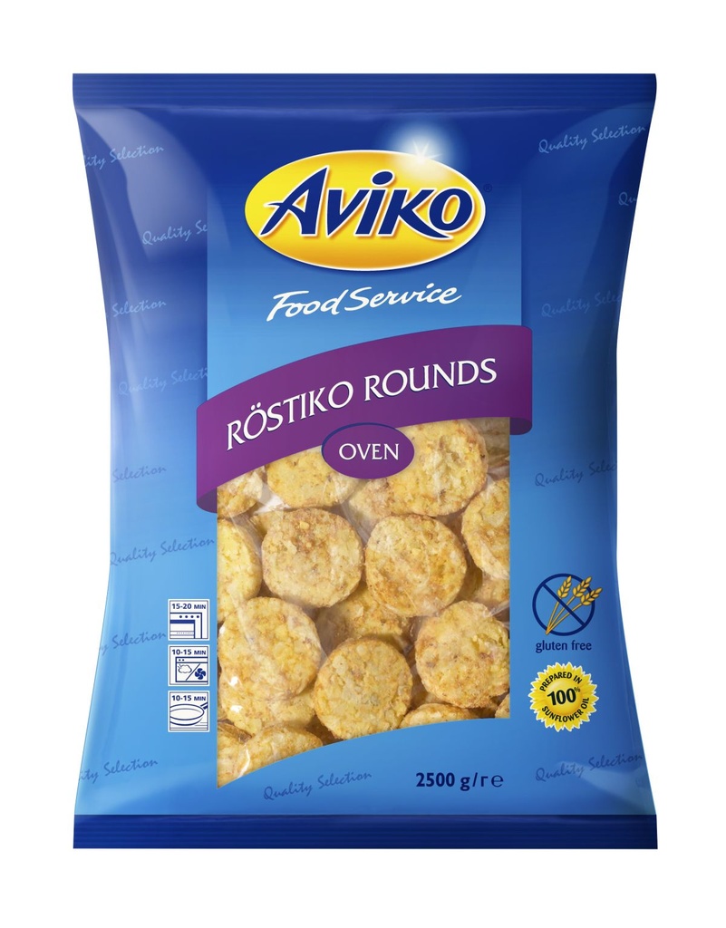 Rostiko Rounds (Oven) Aviko 2,5 kg