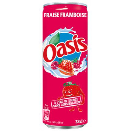 Oasis Aardbei Framboos Blik 24 x 33 cl