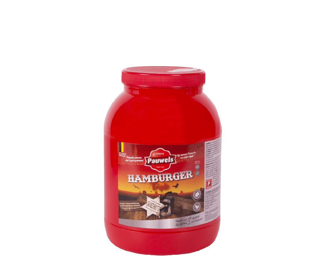 Hamburger  Triple  Saus Pauwels Pet 3 L