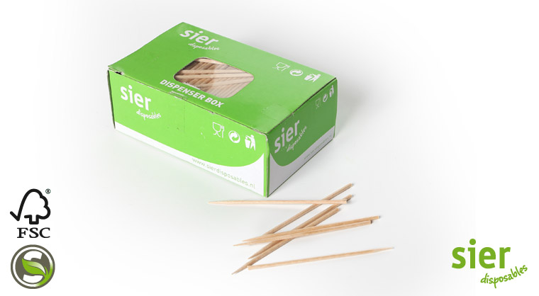 Piques Cocktail En Bois 65Mm Sier 100 pcs 