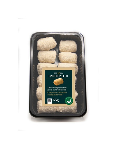 [0959] Ambachtelijke Scampi Green Curry Kroket Gastronello 12 x 65 gr