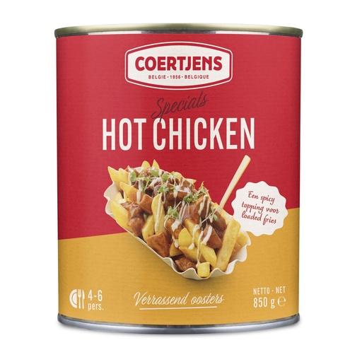 [3134] Hot Chicken Coertjens Blik 850 gr