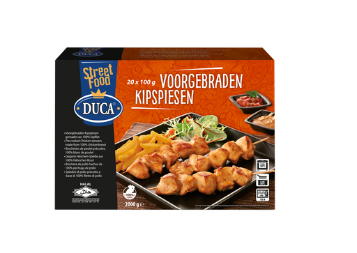 [W3369] Kipspiezen 2 kg Duca 20 x 100 gr