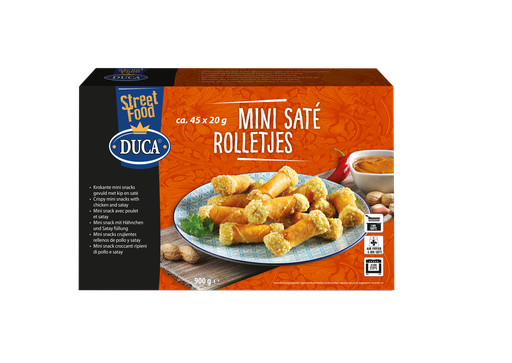 [W3395] Mini Saté Rolletjes Duca 45 x 20 gr