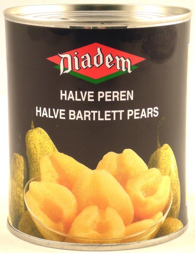 [W3701] Peren Halve Op Siroop Diadem Blik 820 gr